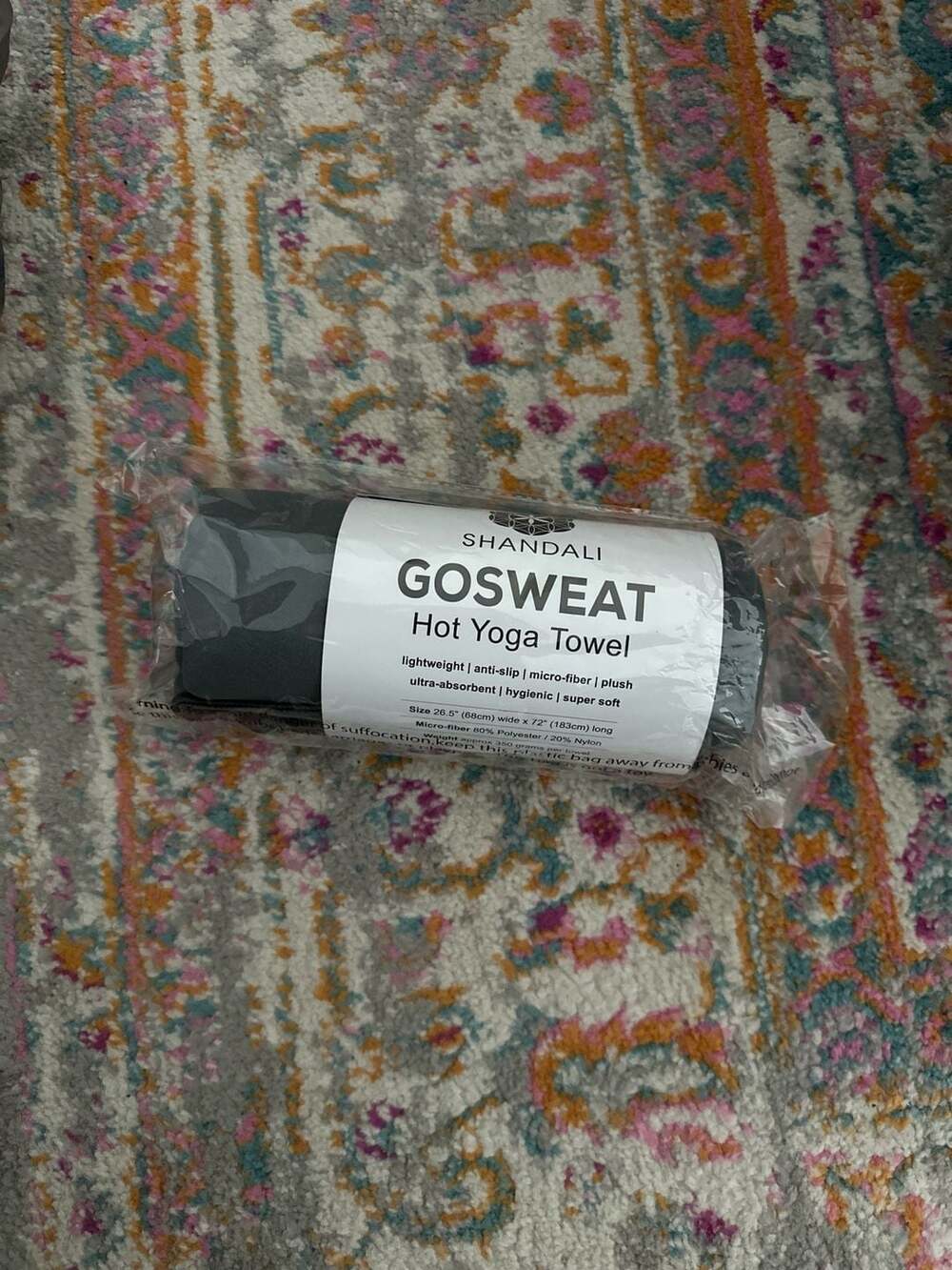 Shandali GoSweat Non-Slip Microfiber Hot Yoga Towel (26.5" x 72")
